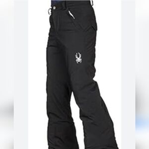Girls Spyder Winter Black Ski Snowboard Weather Resistant Pants - Sz 14 BNWOT